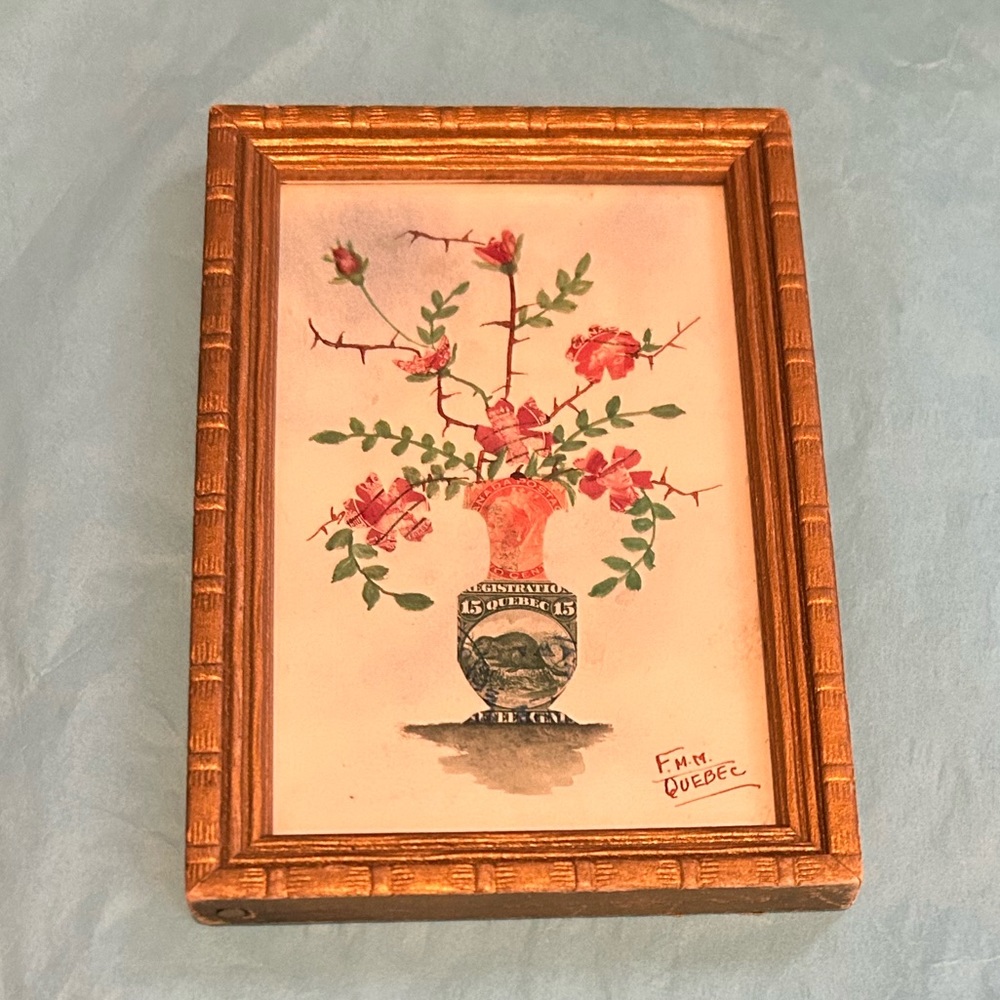 Franciscaines Missionnaires de Marie Quebec Framed Art Collage Ginger Jar Floral